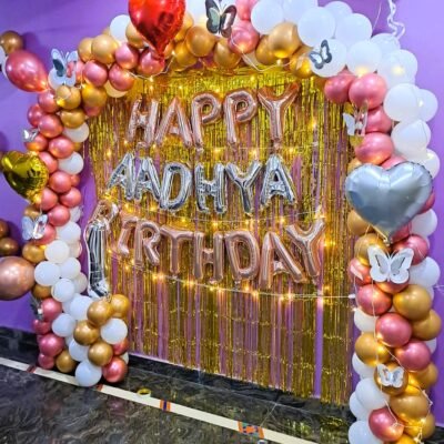 Adorable Rose Gold First Birthday Decor