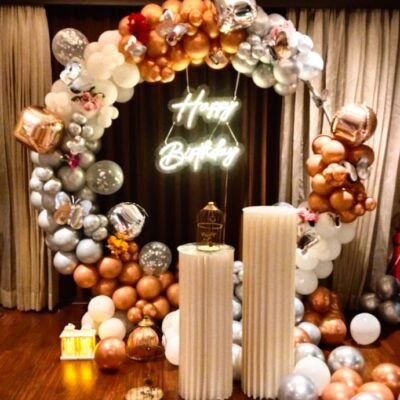 Chrome Blush Premium Ring Decor