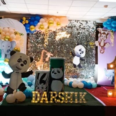 Cute Panda Silver Sequin Decoration