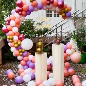 Gold and Pastel Bloom Ring Decor