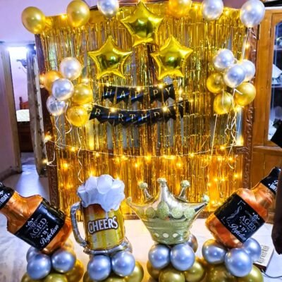 Golden Cheers Celebration Decor