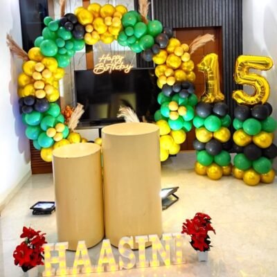 Green Gold Regal Birthday Decor
