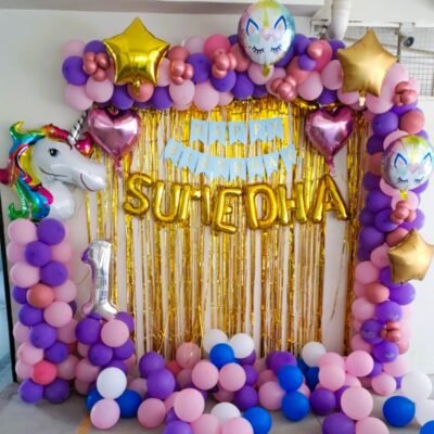 Unicorn Whispers 1st Birthday Decor