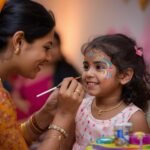 Face painting artist by party square