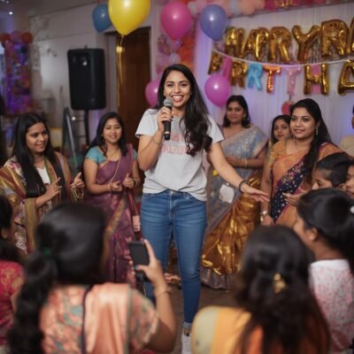 game host for birthday party by party square