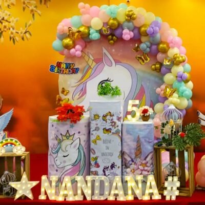 Pastel Unicorn Birthday Ring Decoration