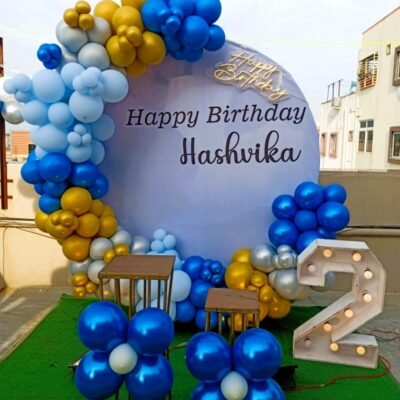 Blue Shine Birthday Ring Decoration