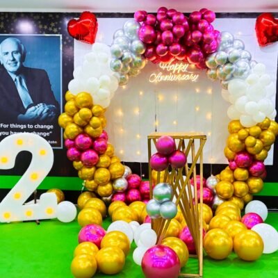 Romantic Milestone Anniversary Ring Decor