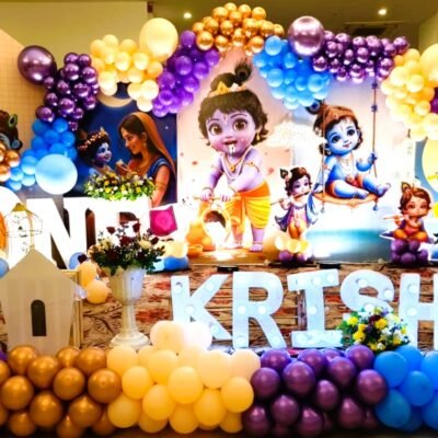 Divine Little Krishna Theme Birthday Decor