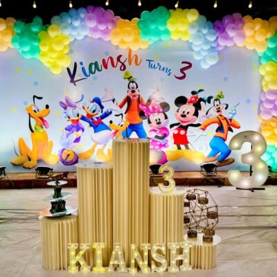 Mickey and Friends Rainbow Theme Decor