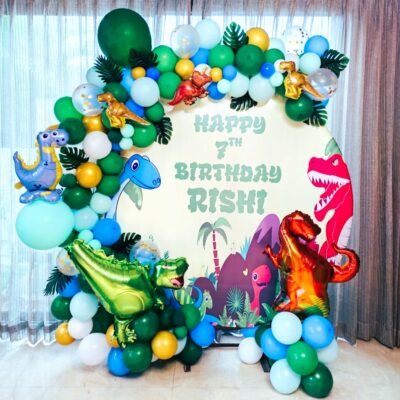 Roaring Jurassic Birthday Party Ring Decor